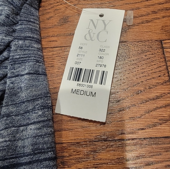 NY&C Blue & White Ruched Open Front Wrap Effect Skirt Size M NWT - Picture 7 of 11